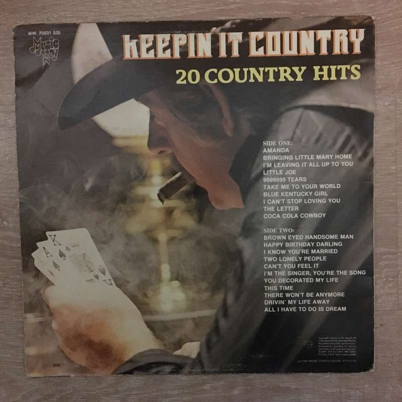 Keepin' It Country - Vol 3 - 20 Country Hits - Vinyl LP Record - Very-Good Quality (VG)