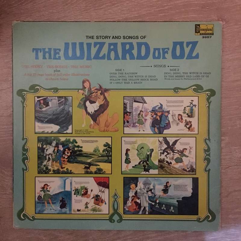 Walt Disney Studio: The Story And Songs Of The Wizard Of Oz - Vinyl LP Record - Opened  - Very-Go...
