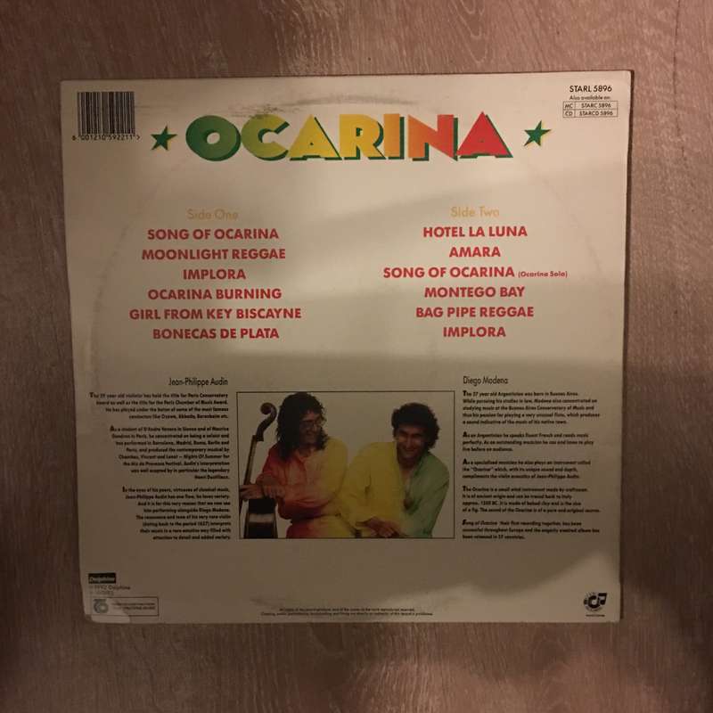 Diego Modena & Jean-Philippe Audin  Ocarina -  Vinyl LP Record  - Opened  - Very-Good+ Qual...
