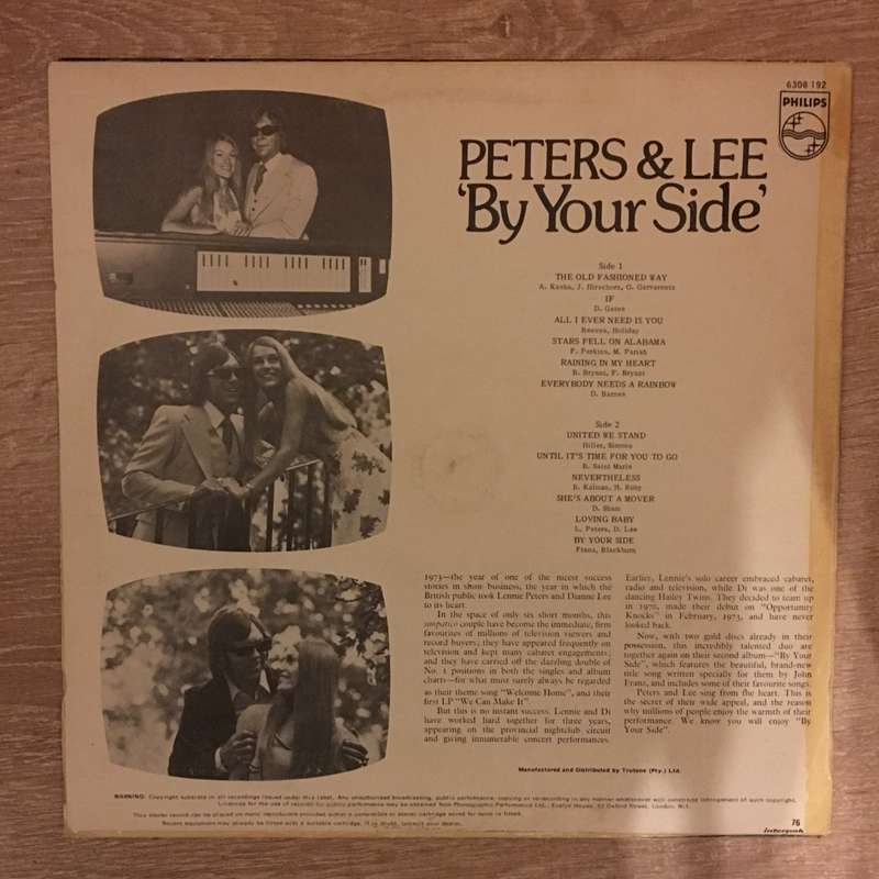 Peters & Lee  By Your Side -  Vinyl  Record - Opened  - Very-Good+ Quality (VG+)