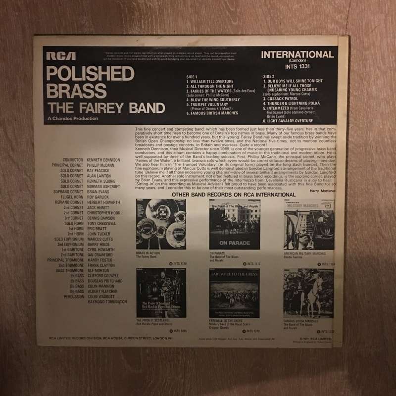 The Fairey Band - Polished Brass - Vinyl LP Record  - Opened  - Very-Good+ Quality (VG+)