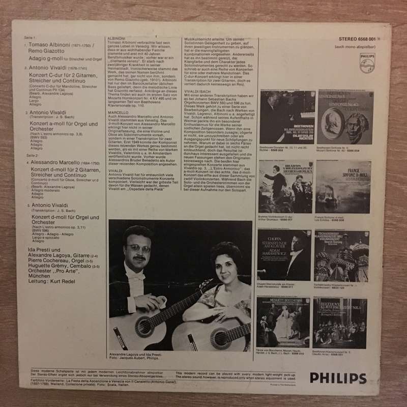 Albinoni Adagio Marcello Vivaldi etc Kurt Redel - Vinyl LP Record - Opened  - Very-Good+ Quality ...