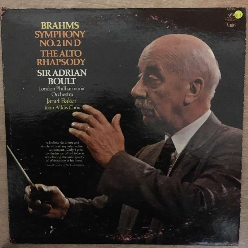 Brahms, Janet Baker And John Alldis Choir With London Philharmonic Orchestra, Sir Adrian Boult ...