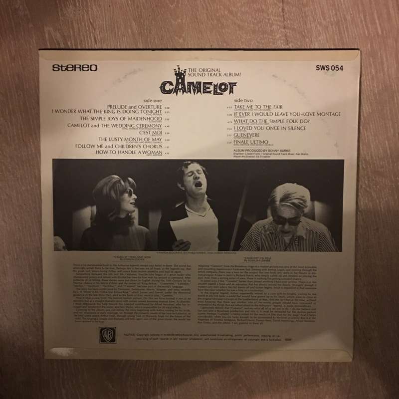 Camelot - Original Motion Picture Soundtrack - Vinyl LP Record  - Opened  - Very-Good+ Quality (VG+)
