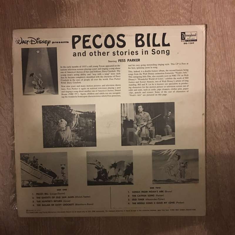 Walt Disney's Pecos Bill and Other Stories In Song - Vinyl LP Record  - Opened  - Very-Good+ Qual...