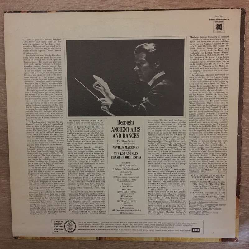 Respighi / Los Angeles Chamber Orchestra, Neville Marriner  Ancient Airs And Dances (The Th...