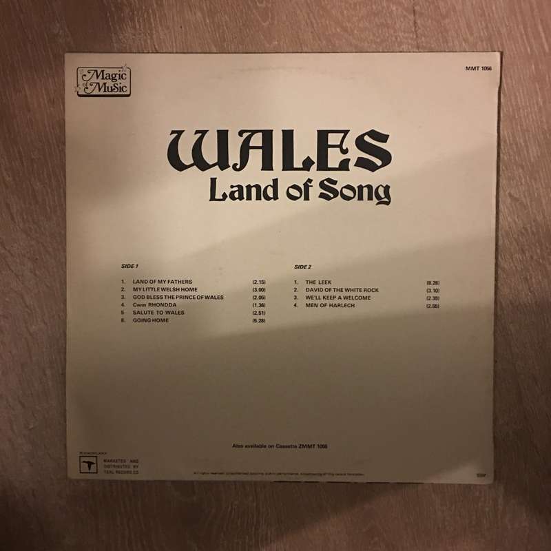 Wales - Land Of Song - Vinyl LP Record - Opened  - Very-Good+ Quality (VG+)