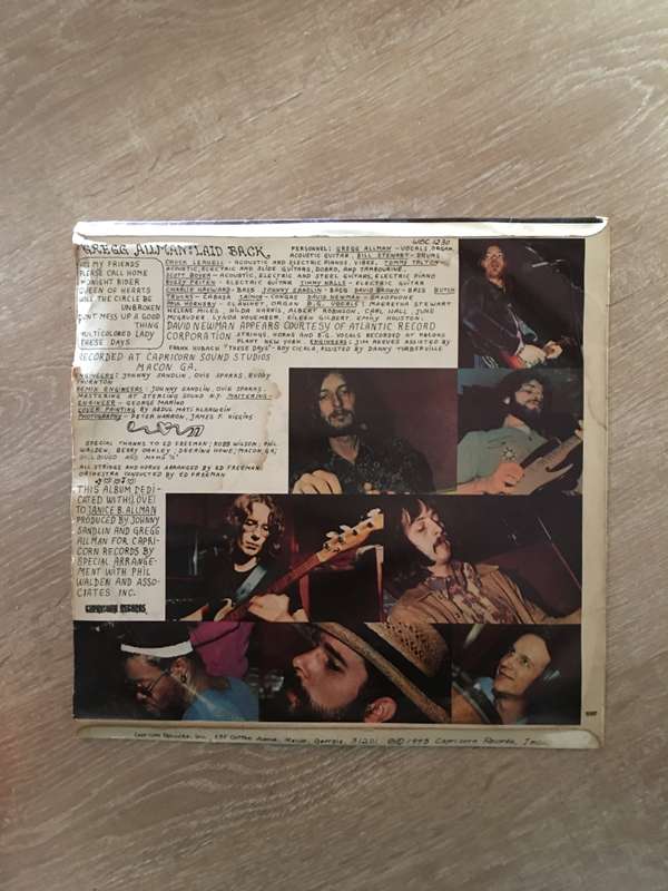 Gregg Allman - Laid Back- Vinyl LP Record - Opened  - Very-Good+ Quality (VG+)