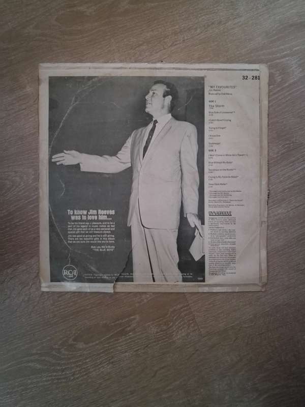 Jim Reeves - My Favourites - The Storm - Vinyl LP Record - Opened  - Good Quality (G)
