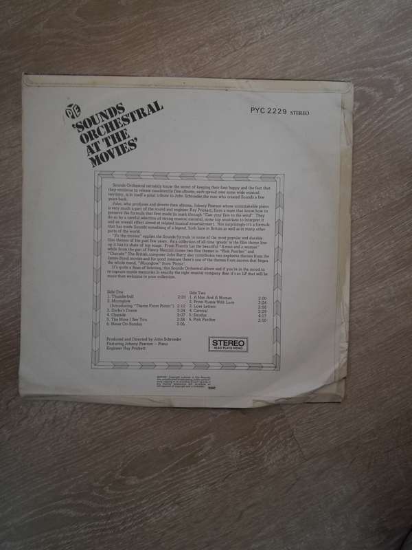 Sounds Orchestral At The Movies - Vinyl LP Record - Opened  - Very-Good Quality (VG)