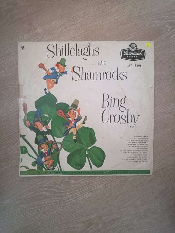Bing Crosby  Shillelaghs And Shamrocks - Vinyl LP Record - Opened  - Good Quality (G)