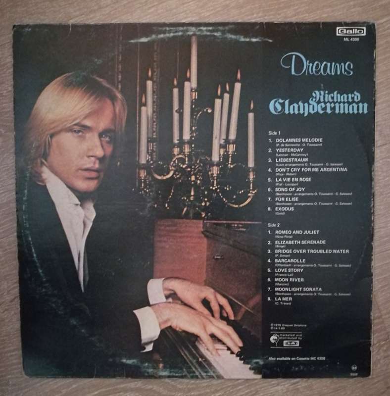 Richard Clayderman - Dreams - Vinyl LP Record - Opened  - Good+ Quality (G+)