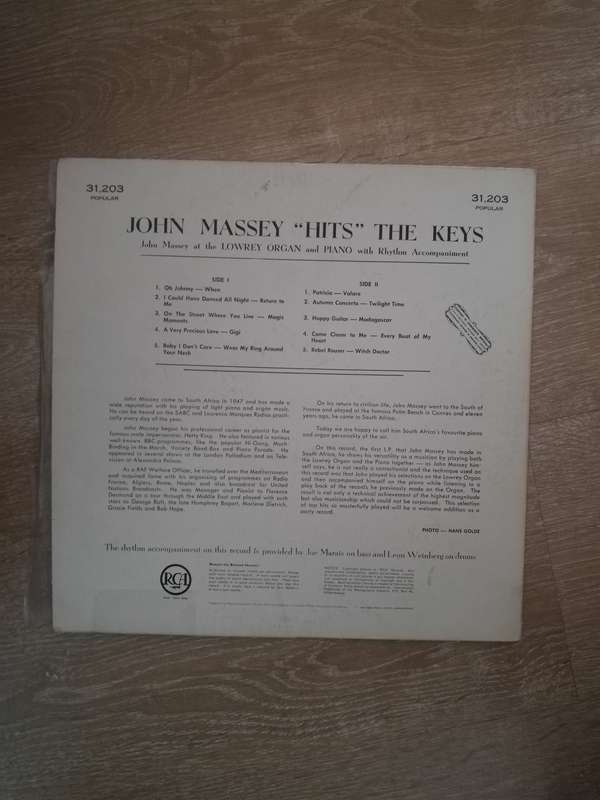 John Massey Hits The Keys - Vinyl LP Record - Opened  - Very-Good Quality (VG)