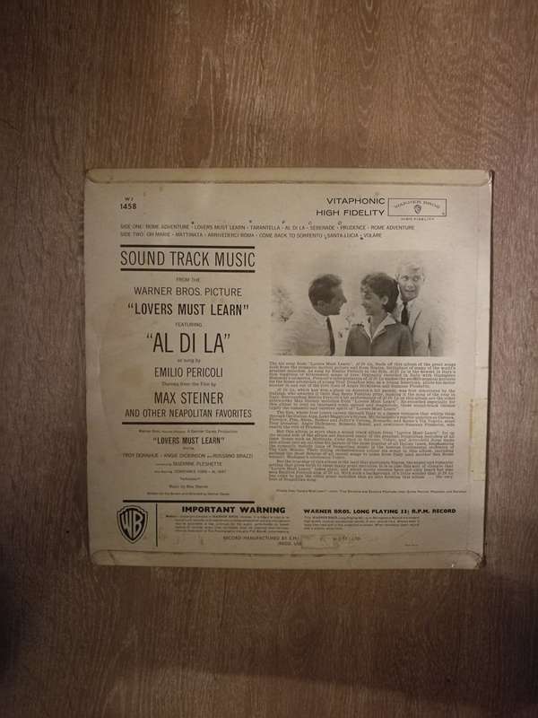 Lovers Must Learn - Al Di La - Vinyl LP Record - Opened  - Very-Good Quality (VG)