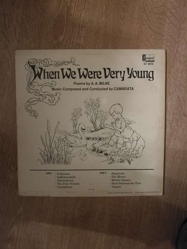 A.A. Milne, Camarata  When We Were Very Young with Book  - Vinyl LP Record - Opened  - Very...