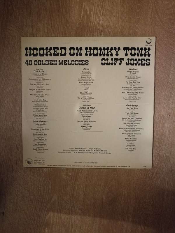 Cliff Jones - Hooked on Honky Tonk - Vinyl LP Record - Very-Good+ Quality (VG+)