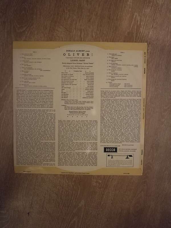 Lionel Bart  Oliver! - Original Cast Recording - Vinyl LP Record - Opened  - Very-Good Qual...