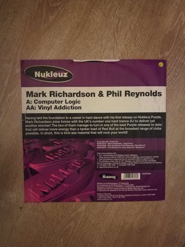 Mark Richardson & Phil Reynolds  Computer Logic - Vinyl LP Record - Opened  - Very-Good Qua...