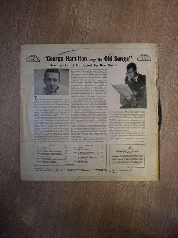 George Hamilton Sings The Old Songs - Vinyl LP Record - Opened  - Very-Good Quality (VG)
