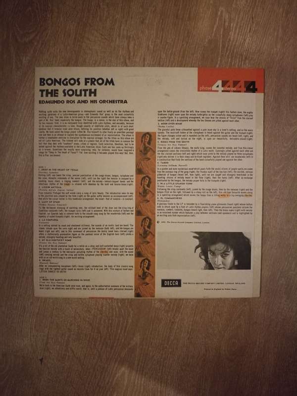 Edmundo Ross and his Orchestra - Bongos from the South - Phase 4 Stereo - Vinyl LP Record - Opene...
