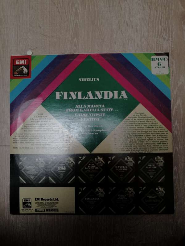 Sibelius - Finlandia - Vinyl LP Record (45rpm) - Near Mint Condition (NM)