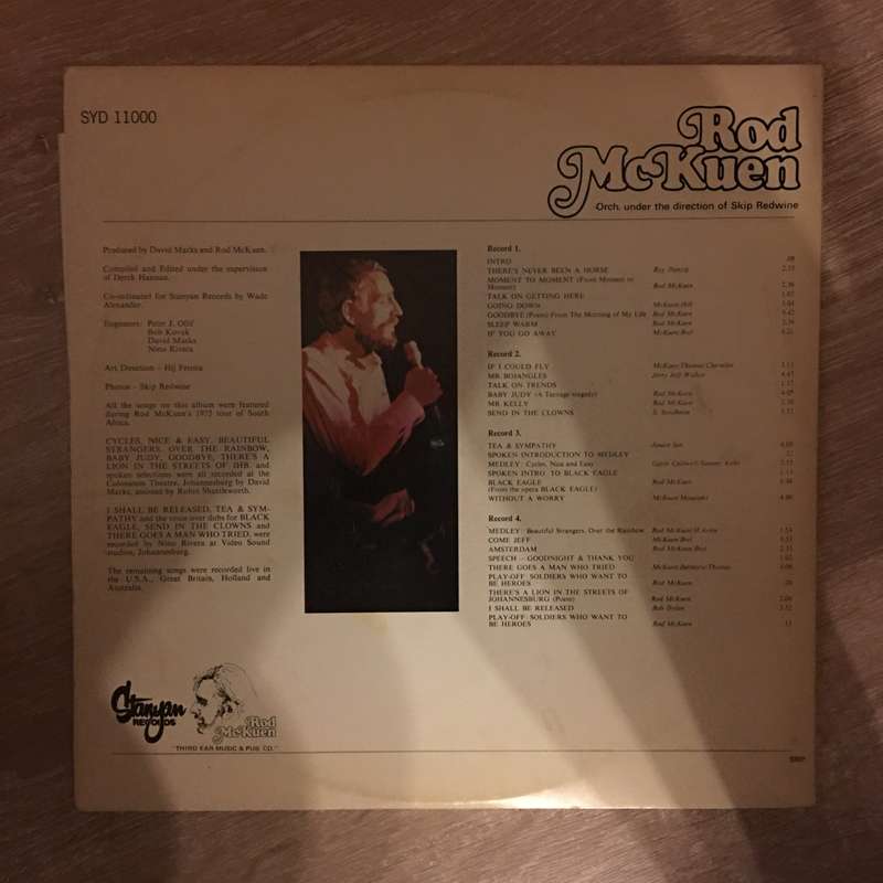 Rod McKuen - The Concert Collection South Africa -  Vinyl  Record - Opened  - Very-Good+ Quali...