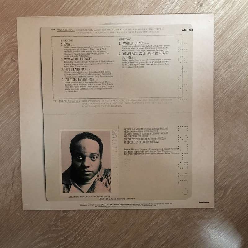 Eddie Harris - E.H In The UK - Vinyl LP Record - Opened  - Very-Good+ Quality (VG+)