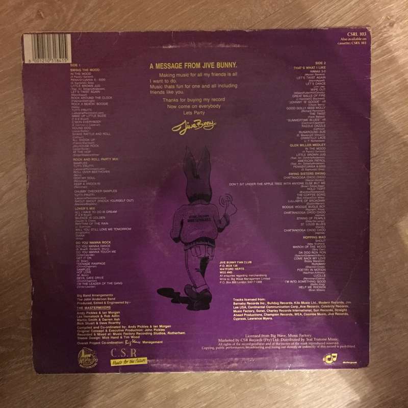 Jive Bunny And The Mastermixers  - The Album - Vinyl LP Record - Very-Good+ Quality (VG+)