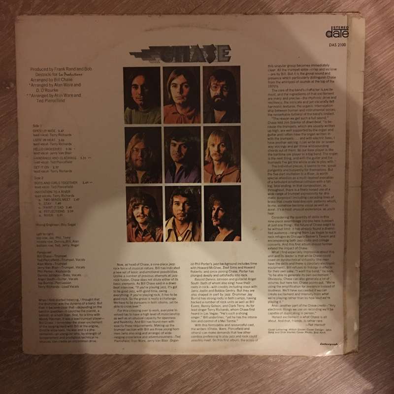 Chase -  Vinyl LP Record - Opened  - Very-Good Quality (VG)