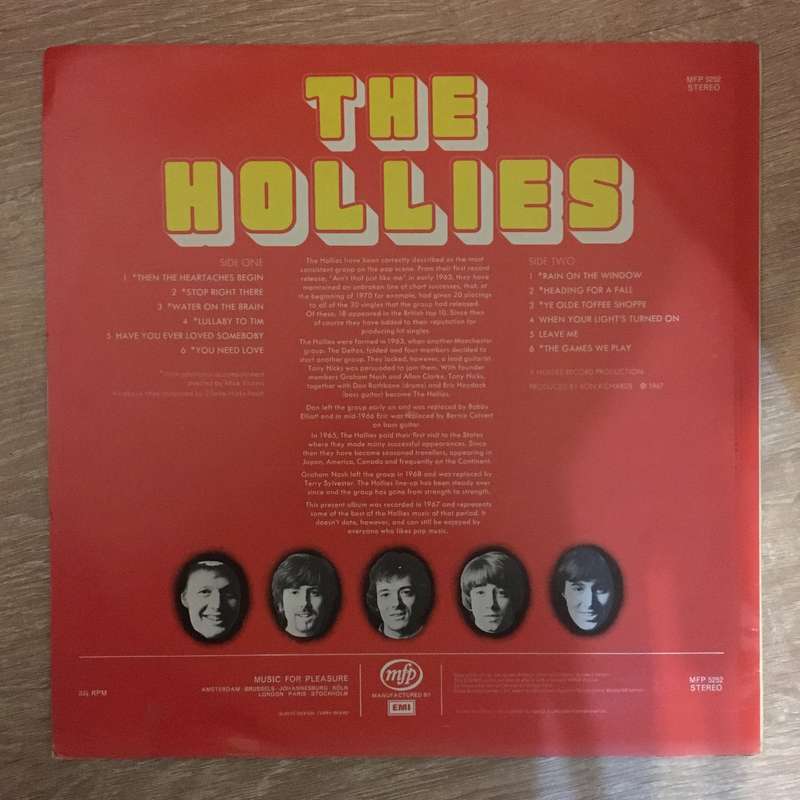 The Hollies  The Hollies - Vinyl LP Record - Opened  - Very-Good+ Quality (VG+)