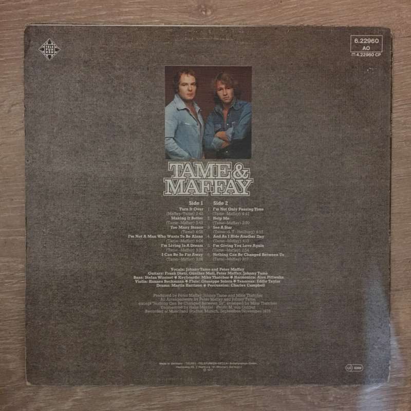 Tame & Maffay  Tame & Maffay -  Vinyl Record - Opened  - Very-Good+ Quality (VG+)