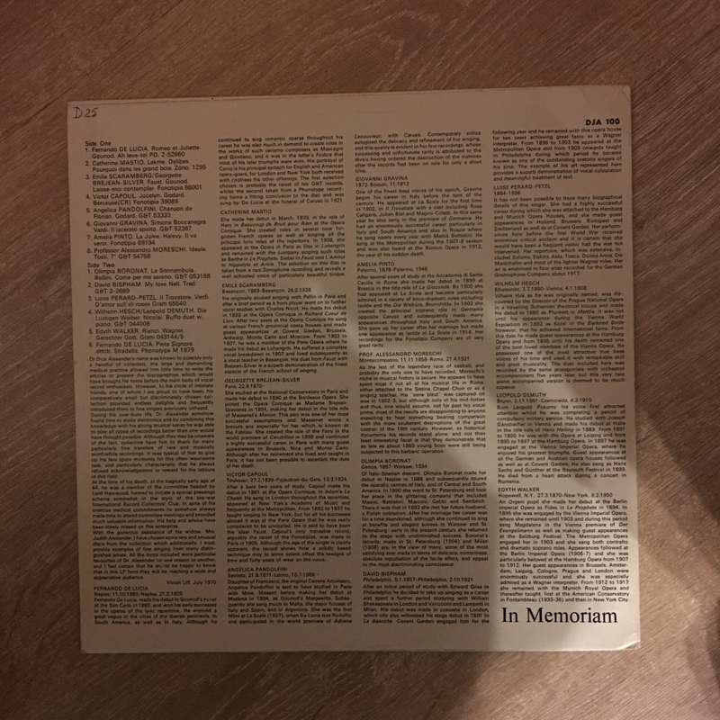 Dr Dick Alexander - Records From The Collection Of - In Memoriam - Vinyl LP Record - Opened  - Ve...