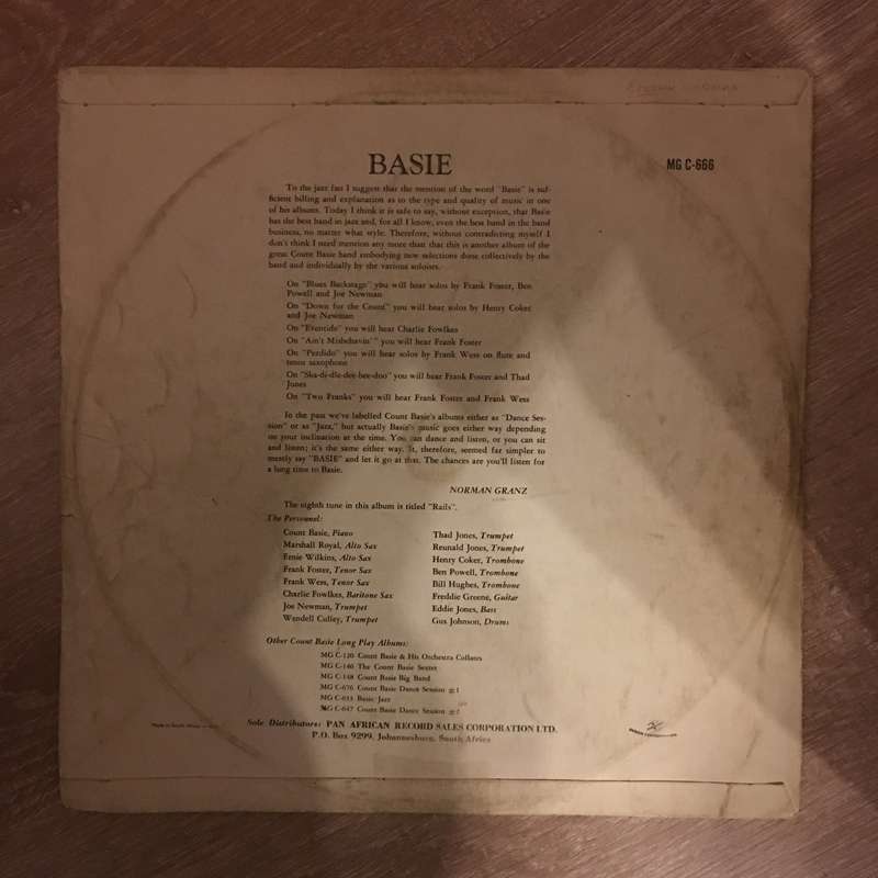 Basie  Basie -  Vinyl LP Record - Opened  - Very-Good Quality (VG)