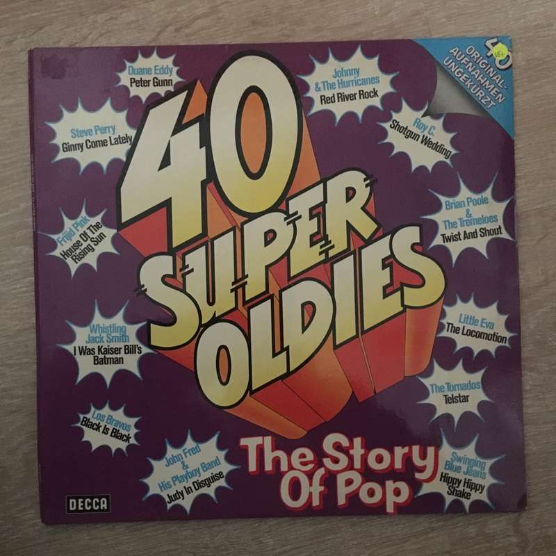 40 Super Oldies - Original Artists - Vinyl LP Record - Opened  - Very-Good+ Quality (VG+)