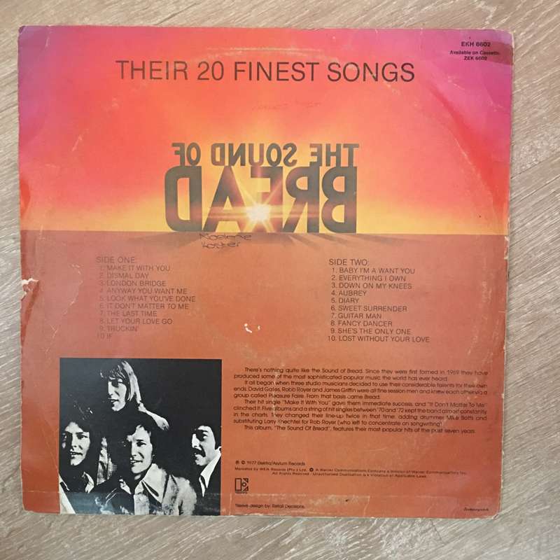 The Sound of Bread - Their 20 Finest Songs - Vinyl LP Record - Very-Good- Quality (VG-)