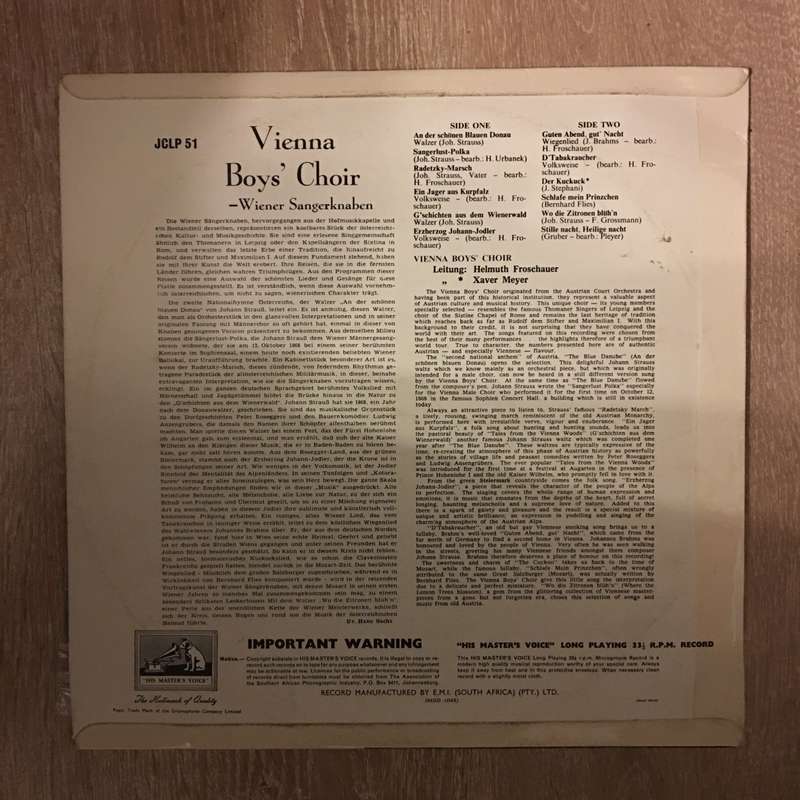Vienna Boys Choir - Vinyl LP Record - Opened  - Very-Good+ Quality (VG+)