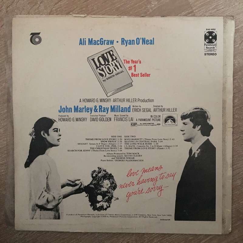 Love Story - Vinyl LP Record - Opened  - Fair Quality (F)