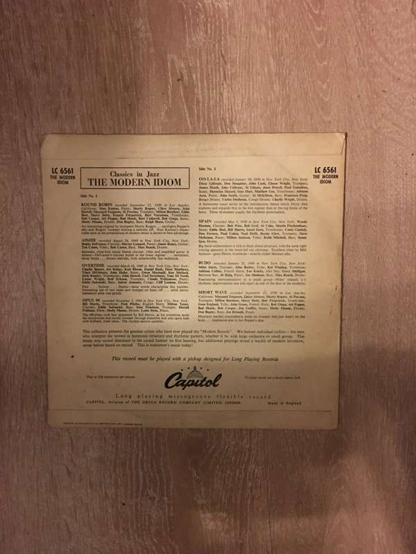 Classics In Jazz - The Modern Idiom - Vinyl LP Record - Opened  - Very-Good+ Quality (VG+)