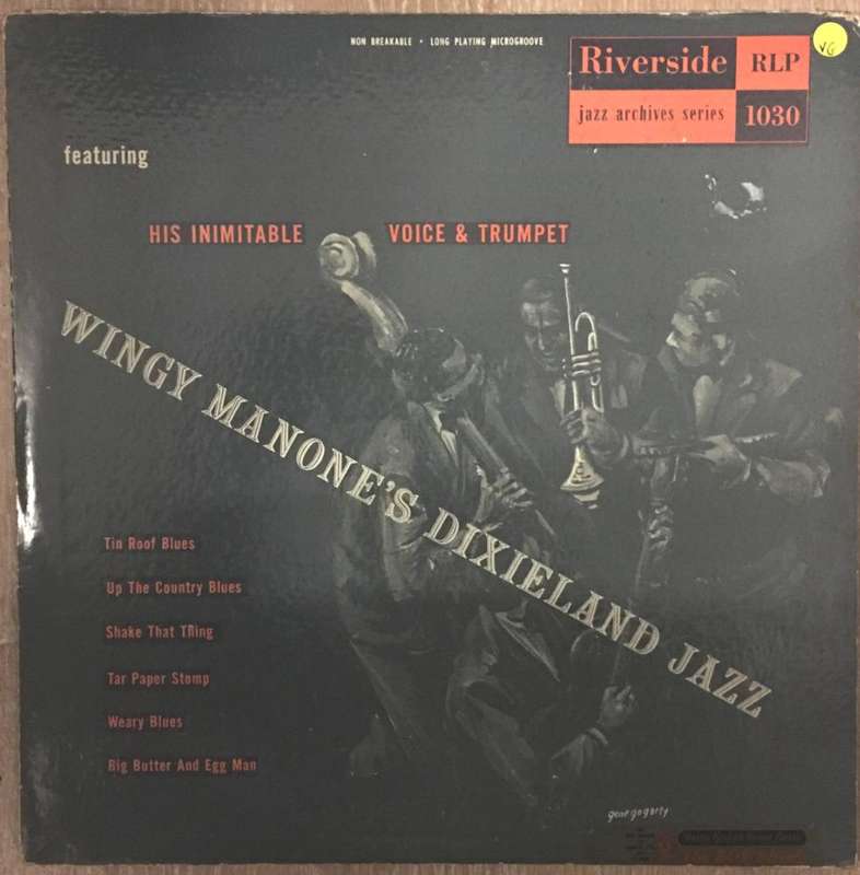 Wingy Manone's Dixieland Jazz  - (Rare) Vinyl LP Record - Opened  - Very-Good Quality (VG)