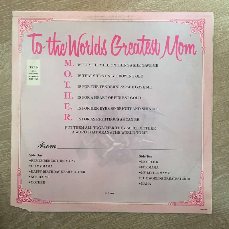 To Mother - A Gift Of Love - Vinyl LP Record - Opened  - Very-Good+ Quality (VG+)