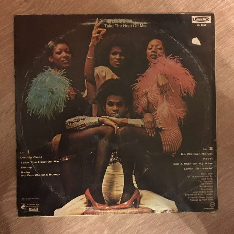Boney M.  Take The Heat Off Me -  Vinyl LP Record - Very-Good Quality (VG)