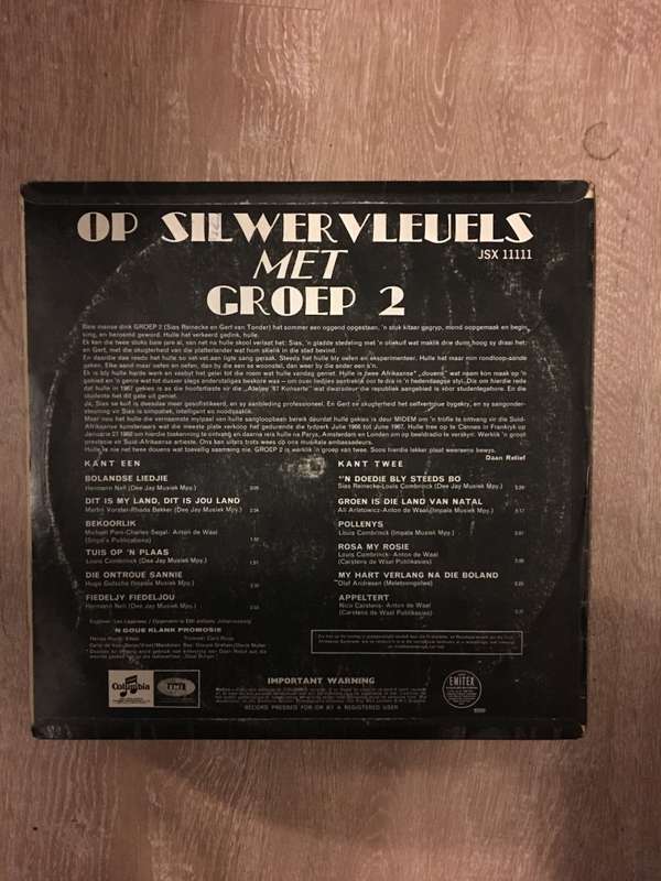 Groep 2 - Op Silwer Vleuels Met Groep 2  - Vinyl LP Record - Opened  - Very-Good- Quality (VG-)