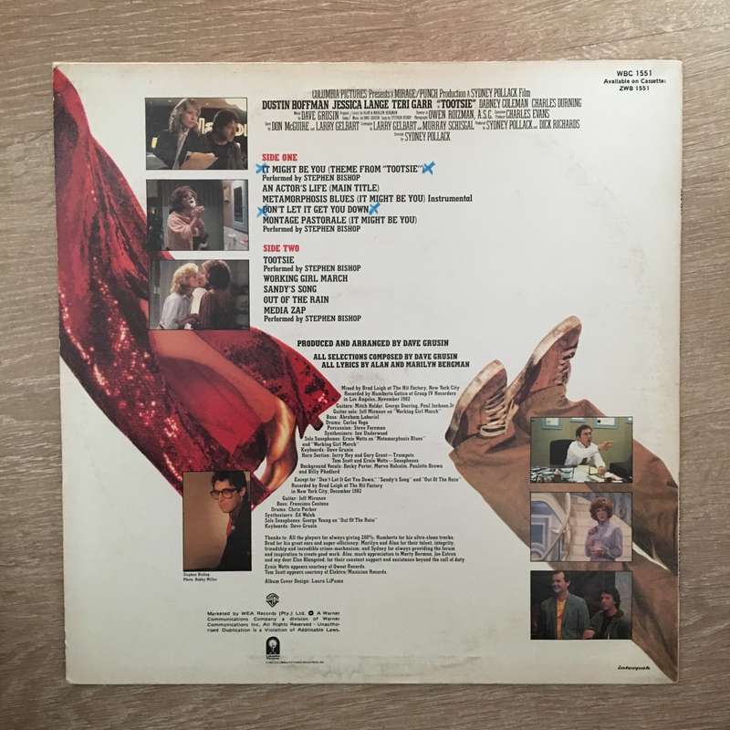 Dave Grusin  Tootsie - Original Motion Picture Soundtrack - Vinyl LP Record - Opened  - Ver...