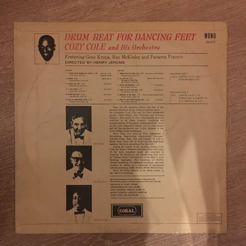 Cozy Cole And His Orchestra Featuring Gene Krupa, Ray McKinley, Panama Francis  Drum Beat F...