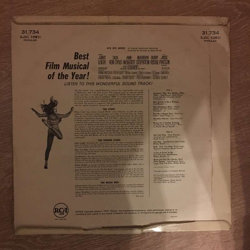 Bye Bye Birdie - An Original Soundtrack Recording  - Vinyl LP Record - Opened  - Very-Good+ Quali...