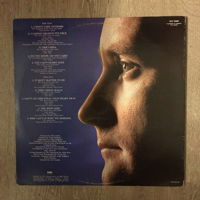 Phil Collins - Hello I Must Be Going - Vinyl LP Record - Very-Good+ Quality (VG+)
