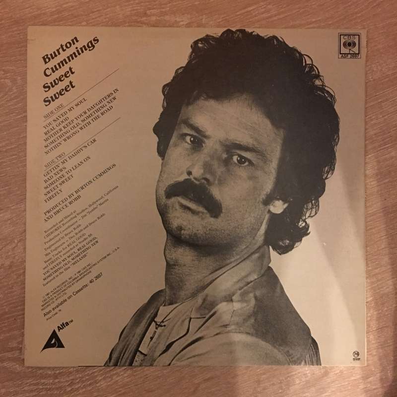 Burton Cummings  Sweet Sweet  - Vinyl LP Record - Opened  - Very-Good+ Quality (VG+)