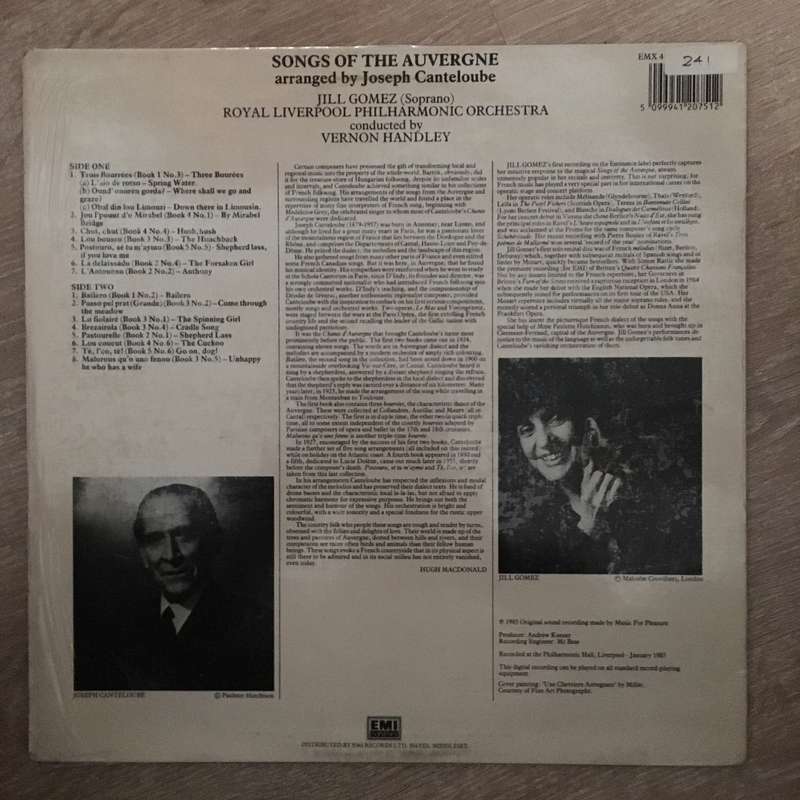 Joseph Canteloube - Jill Gomez, Royal Liverpool Philharmonic Orchestra, Vernon Handley  Son...