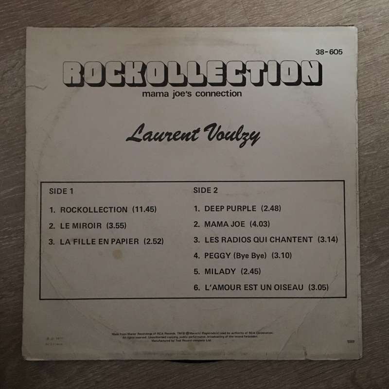 Laurent Voulzy, Mama Joe's Connection  Rockollection  - Vinyl LP Record - Opened  - Very-Go...