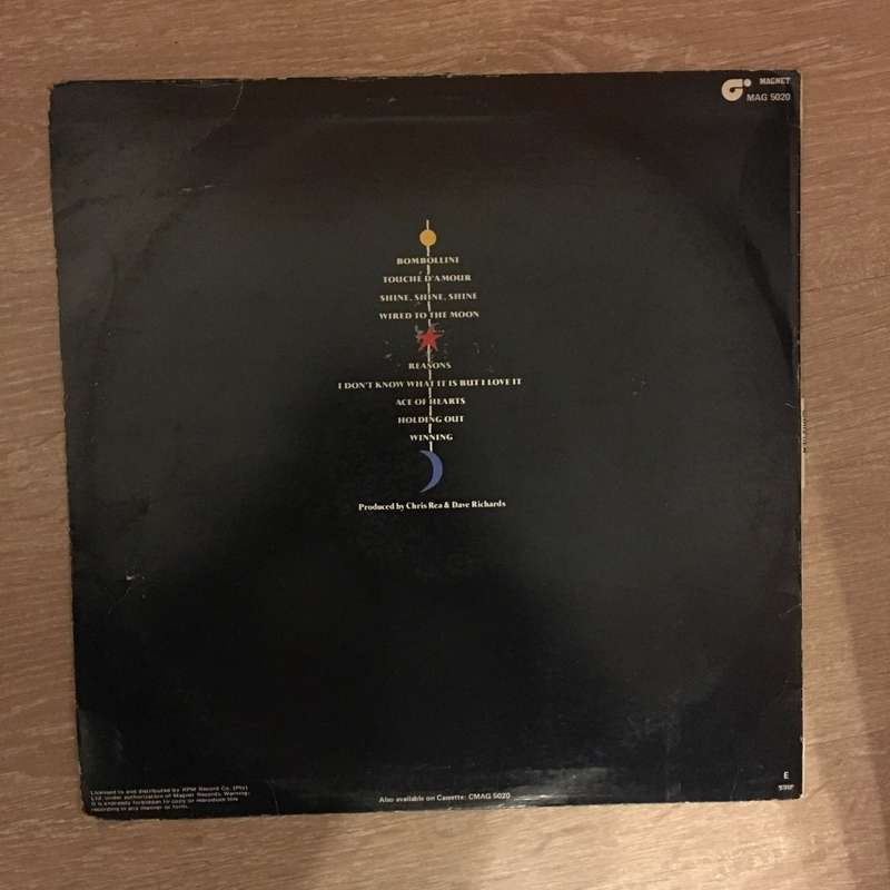 Chris Rea - Wired to the Moon -  Vinyl LP Record - Opened  - Very-Good Quality (VG)